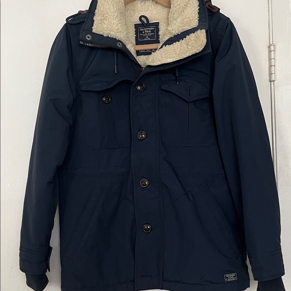 Abercrombie & Fitch Dark Blue Military Jacket
